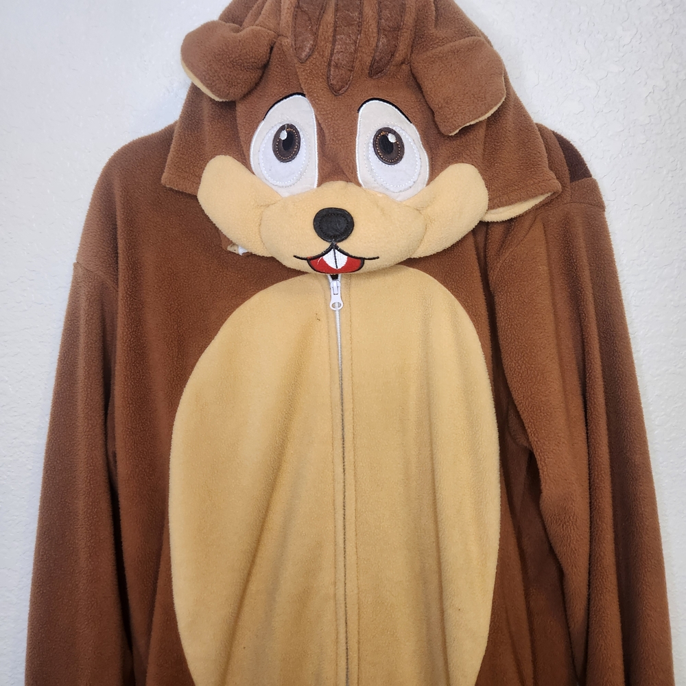 Brown squirrel Onesie Costume size S Adult Unisex Novelty Union Suit - Picture 5 of 14